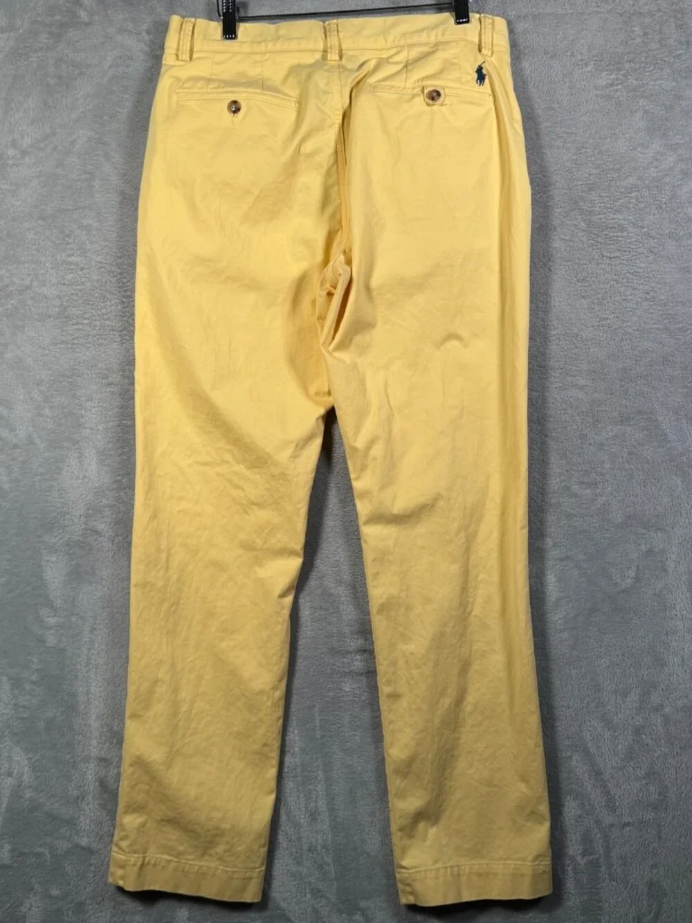Polo Ralph Lauren Pants Mens 32x32 Yellow Bedford Flat Front Chino Stretch